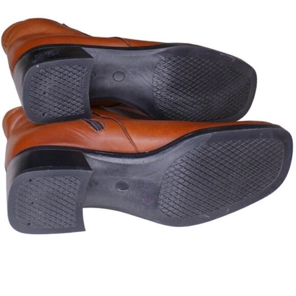 Santana Canada Women's Ankle Boot Brown Leather Chunky Block Heel 6.5M - Picture 6 of 6